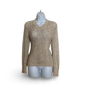 Vintage Custom Design Crochet Knit Sweater